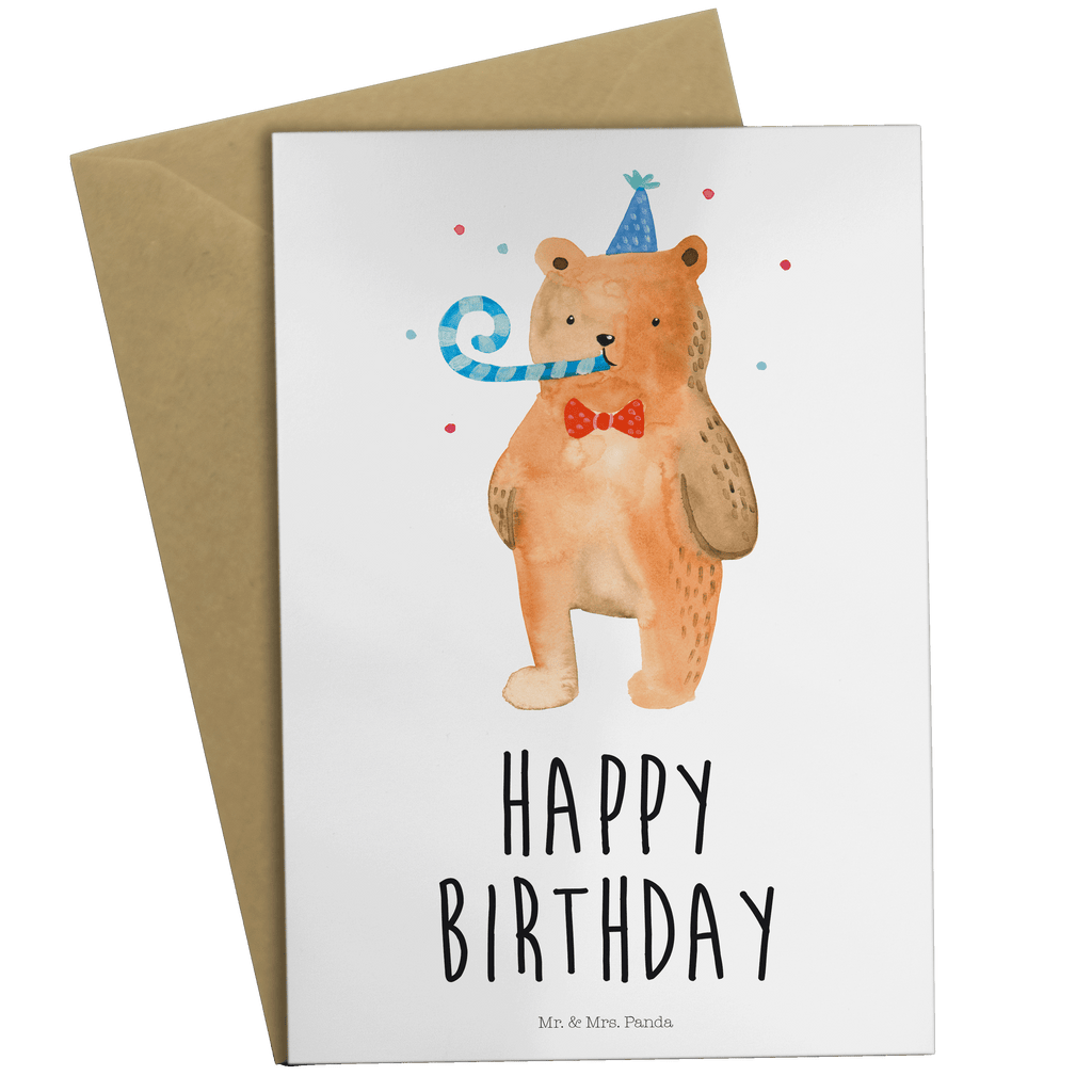 Grußkarte Birthday Bär Klappkarte, Einladungskarte, Glückwunschkarte, Hochzeitskarte, Geburtstagskarte, Karte, Bär, Teddy, Teddybär, Happy Birthday, Alles Gute, Glückwunsch, Geburtstag