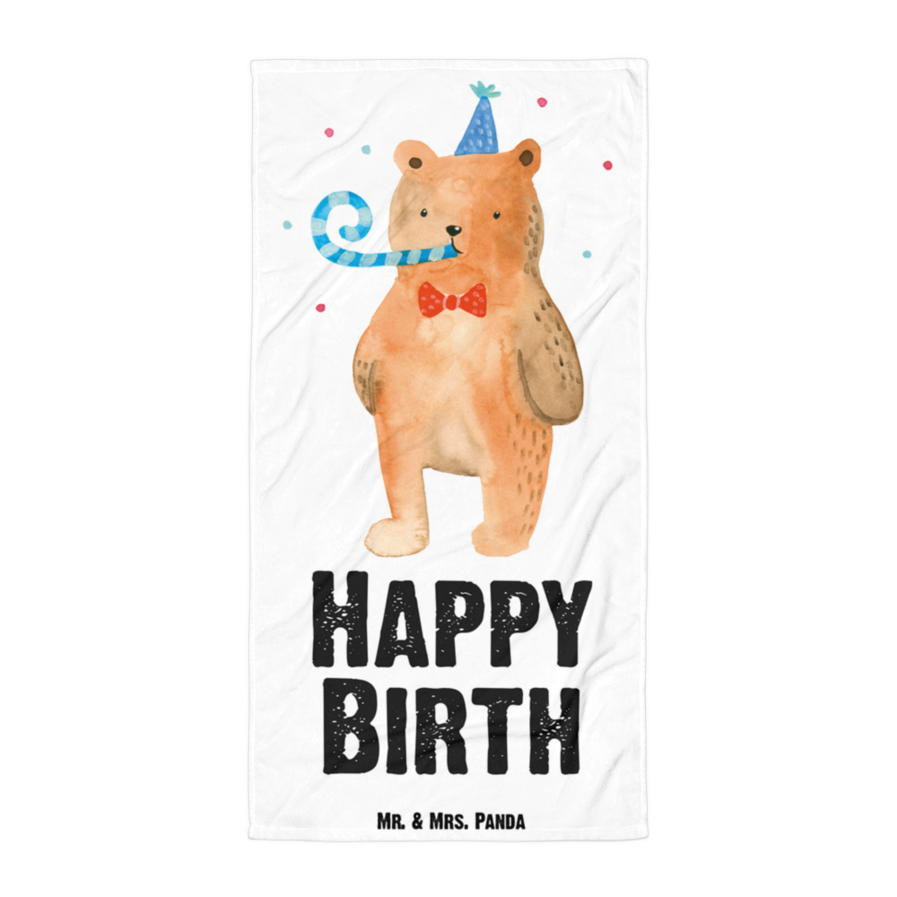XL Badehandtuch Birthday Bär Handtuch, Badetuch, Duschtuch, Strandtuch, Saunatuch, Bär, Teddy, Teddybär, Happy Birthday, Alles Gute, Glückwunsch, Geburtstag