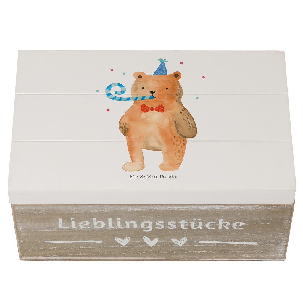 Holzkiste Birthday Bär Holzkiste, Kiste, Schatzkiste, Truhe, Schatulle, XXL, Erinnerungsbox, Erinnerungskiste, Dekokiste, Aufbewahrungsbox, Bär, Teddy, Teddybär, Happy Birthday, Alles Gute, Glückwunsch, Geburtstag