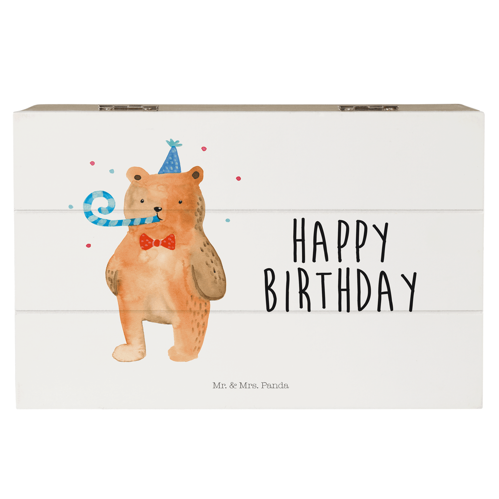 Holzkiste Birthday Bär Holzkiste, Kiste, Schatzkiste, Truhe, Schatulle, XXL, Erinnerungsbox, Erinnerungskiste, Dekokiste, Aufbewahrungsbox, Bär, Teddy, Teddybär, Happy Birthday, Alles Gute, Glückwunsch, Geburtstag