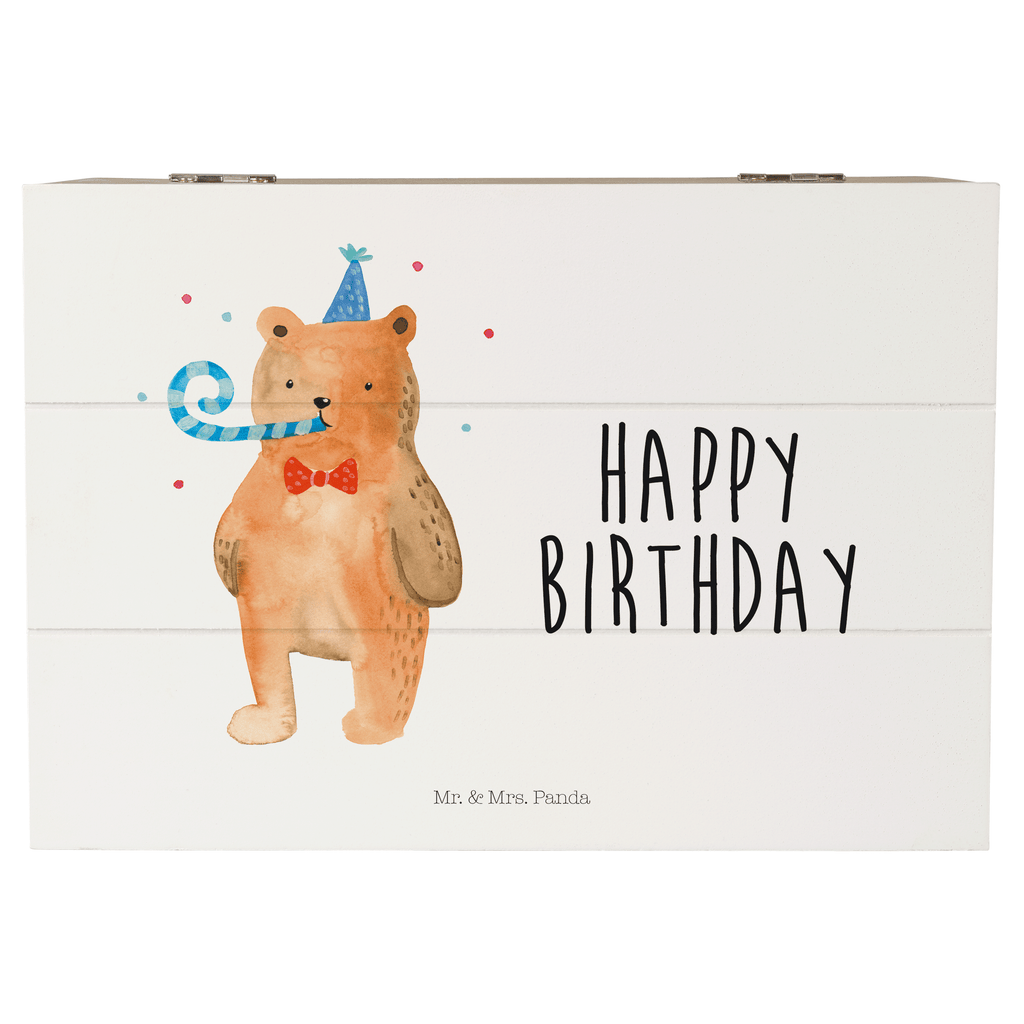 Holzkiste Birthday Bär Holzkiste, Kiste, Schatzkiste, Truhe, Schatulle, XXL, Erinnerungsbox, Erinnerungskiste, Dekokiste, Aufbewahrungsbox, Bär, Teddy, Teddybär, Happy Birthday, Alles Gute, Glückwunsch, Geburtstag