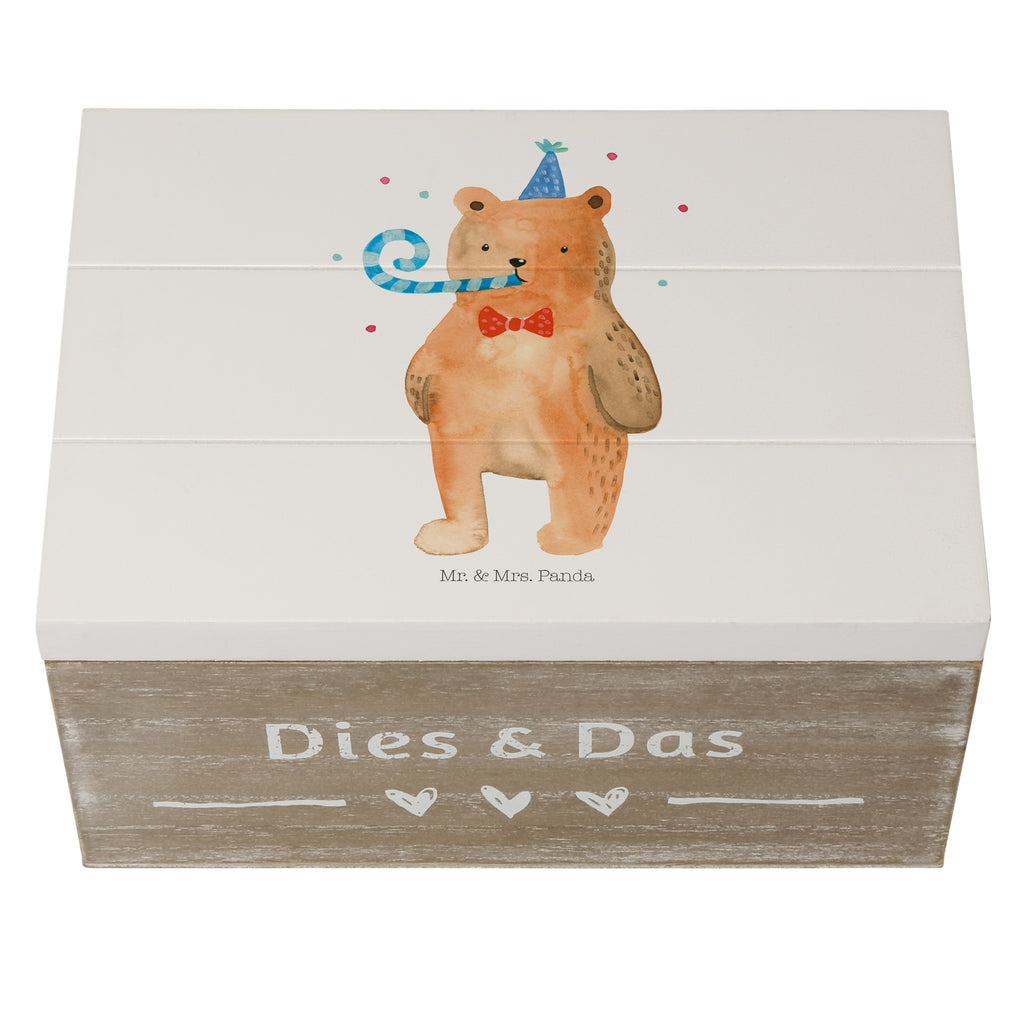 Holzkiste Birthday Bär Holzkiste, Kiste, Schatzkiste, Truhe, Schatulle, XXL, Erinnerungsbox, Erinnerungskiste, Dekokiste, Aufbewahrungsbox, Bär, Teddy, Teddybär, Happy Birthday, Alles Gute, Glückwunsch, Geburtstag