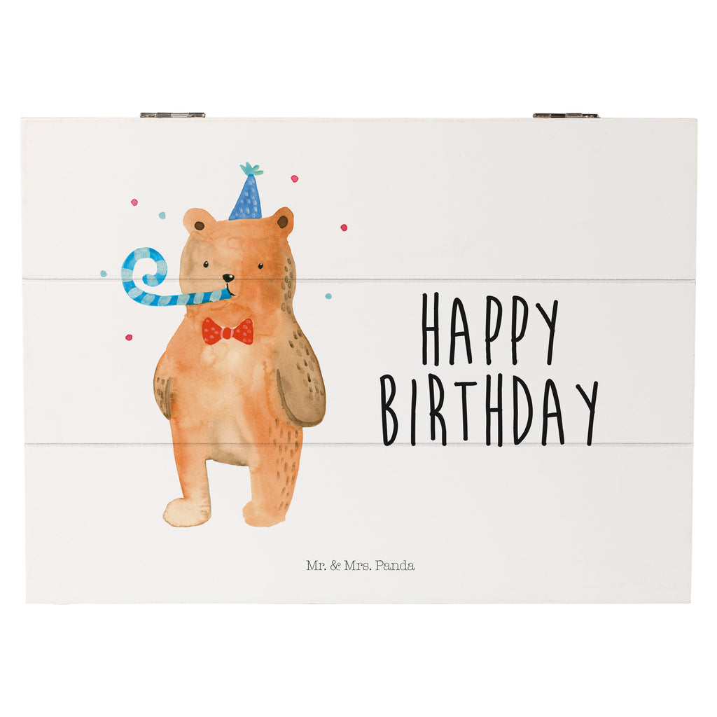 Holzkiste Birthday Bär Holzkiste, Kiste, Schatzkiste, Truhe, Schatulle, XXL, Erinnerungsbox, Erinnerungskiste, Dekokiste, Aufbewahrungsbox, Bär, Teddy, Teddybär, Happy Birthday, Alles Gute, Glückwunsch, Geburtstag