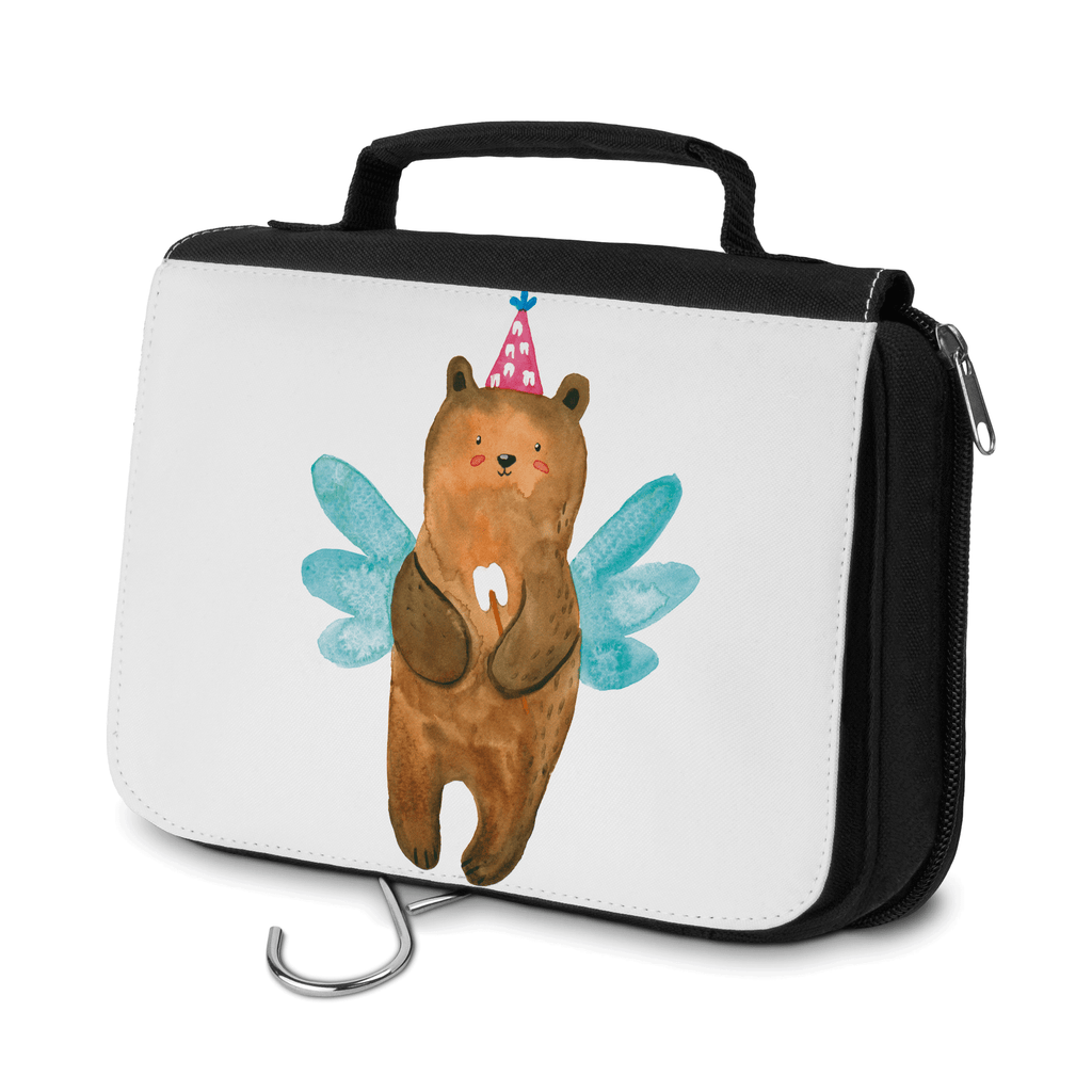 Kulturbeutel Zahnfee Bär Kulturbeutel, Zum Aufhängen, Waschtasche, Kosmetiktasche, Damen, Herren, Aufbewahrungstasche, Schminktasche, Kosmetikbeutel, Organizer, Kulturtasche, Schminkutensil, Bär, Teddy, Teddybär, Zahnfee, Fee, Milchzahn, Erster Zahn