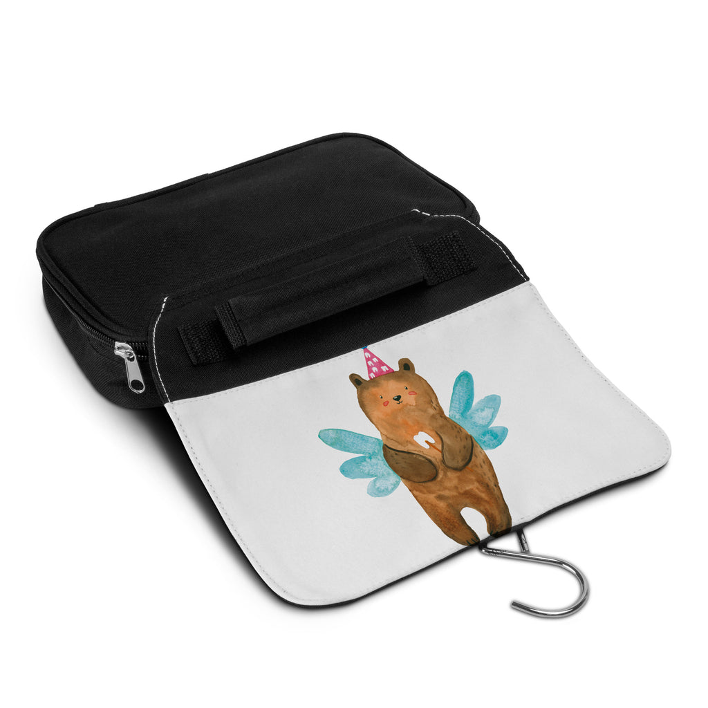 Kulturbeutel Zahnfee Bär Kulturbeutel, Zum Aufhängen, Waschtasche, Kosmetiktasche, Damen, Herren, Aufbewahrungstasche, Schminktasche, Kosmetikbeutel, Organizer, Kulturtasche, Schminkutensil, Bär, Teddy, Teddybär, Zahnfee, Fee, Milchzahn, Erster Zahn