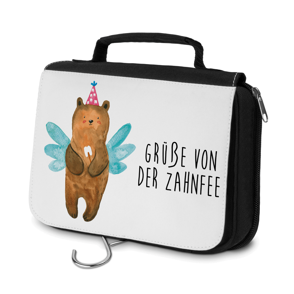 Kulturbeutel Zahnfee Bär Kulturbeutel, Zum Aufhängen, Waschtasche, Kosmetiktasche, Damen, Herren, Aufbewahrungstasche, Schminktasche, Kosmetikbeutel, Organizer, Kulturtasche, Schminkutensil, Bär, Teddy, Teddybär, Zahnfee, Fee, Milchzahn, Erster Zahn