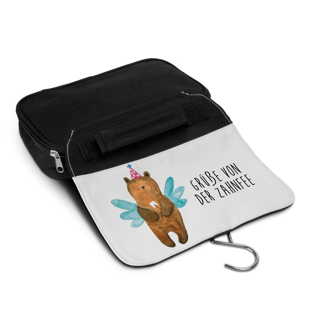 Kulturbeutel Zahnfee Bär Kulturbeutel, Zum Aufhängen, Waschtasche, Kosmetiktasche, Damen, Herren, Aufbewahrungstasche, Schminktasche, Kosmetikbeutel, Organizer, Kulturtasche, Schminkutensil, Bär, Teddy, Teddybär, Zahnfee, Fee, Milchzahn, Erster Zahn