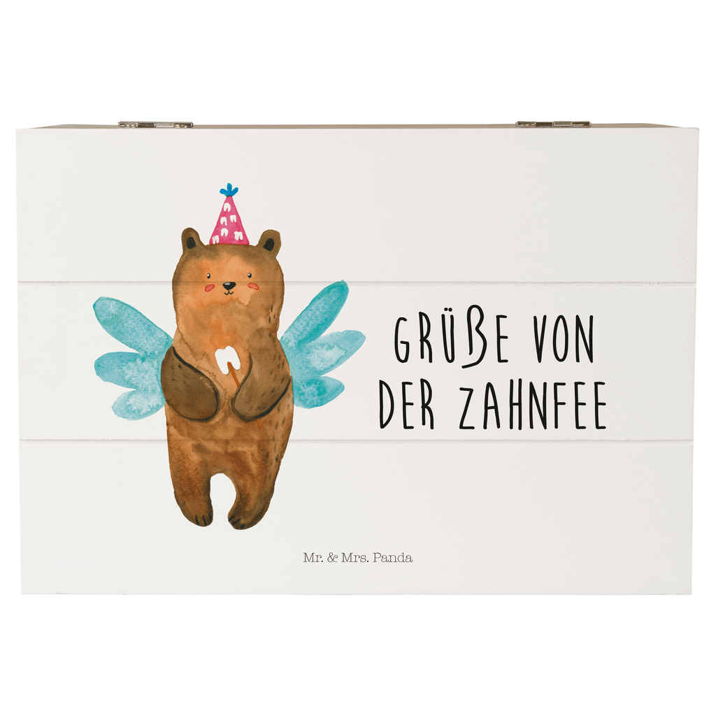 Holzkiste Zahnfee Bär Holzkiste, Kiste, Schatzkiste, Truhe, Schatulle, XXL, Erinnerungsbox, Erinnerungskiste, Dekokiste, Aufbewahrungsbox, Bär, Teddy, Teddybär, Zahnfee, Fee, Milchzahn, Erster Zahn