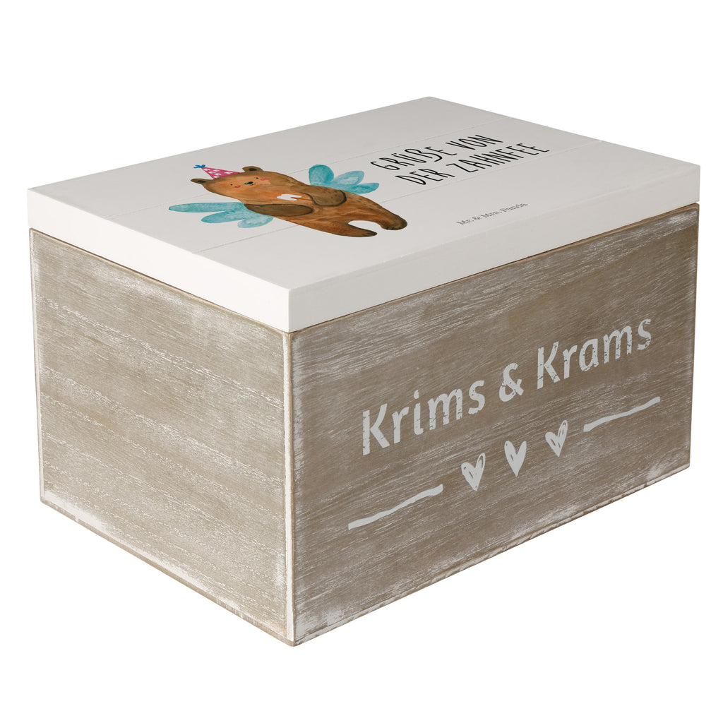 Holzkiste Zahnfee Bär Holzkiste, Kiste, Schatzkiste, Truhe, Schatulle, XXL, Erinnerungsbox, Erinnerungskiste, Dekokiste, Aufbewahrungsbox, Bär, Teddy, Teddybär, Zahnfee, Fee, Milchzahn, Erster Zahn