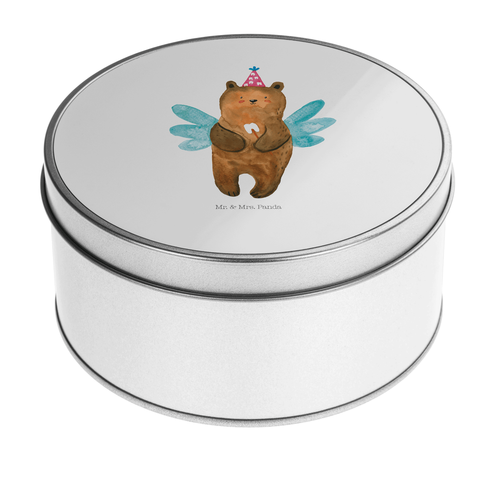 Blechdose rund Zahnfee Bär Metalldose, Keksdose, Dose, Vorratsdose, Geschenkbox, Bär, Teddy, Teddybär, Zahnfee, Fee, Milchzahn, Erster Zahn