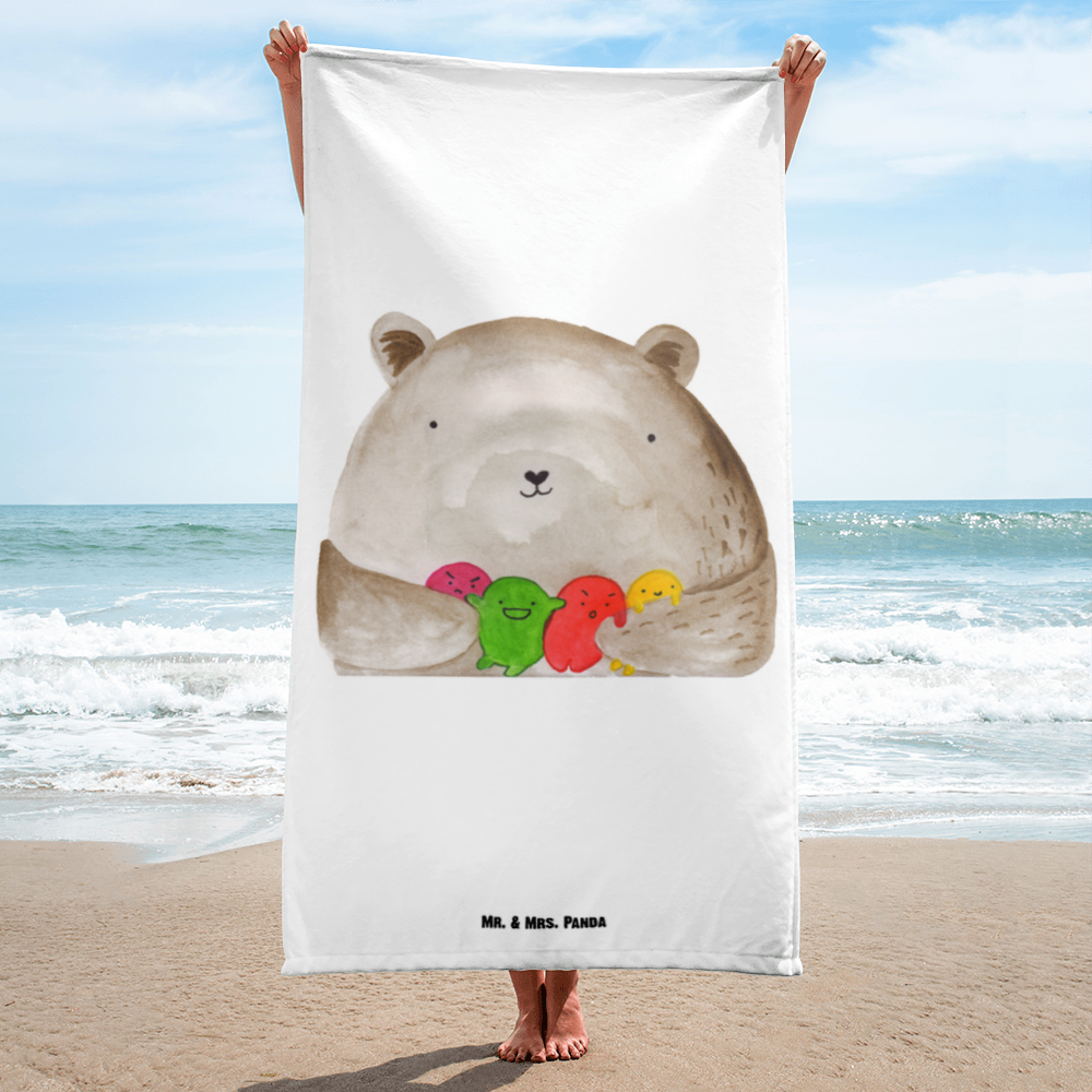 XL Badehandtuch Bär Gefühl Handtuch, Badetuch, Duschtuch, Strandtuch, Saunatuch, Bär, Teddy, Teddybär, Wahnsinn, Verrückt, Durchgedreht