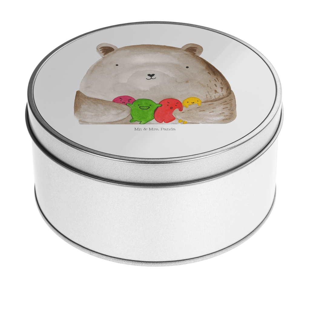Blechdose rund Bär Gefühl Metalldose, Keksdose, Dose, Vorratsdose, Geschenkbox, Bär, Teddy, Teddybär, Wahnsinn, Verrückt, Durchgedreht