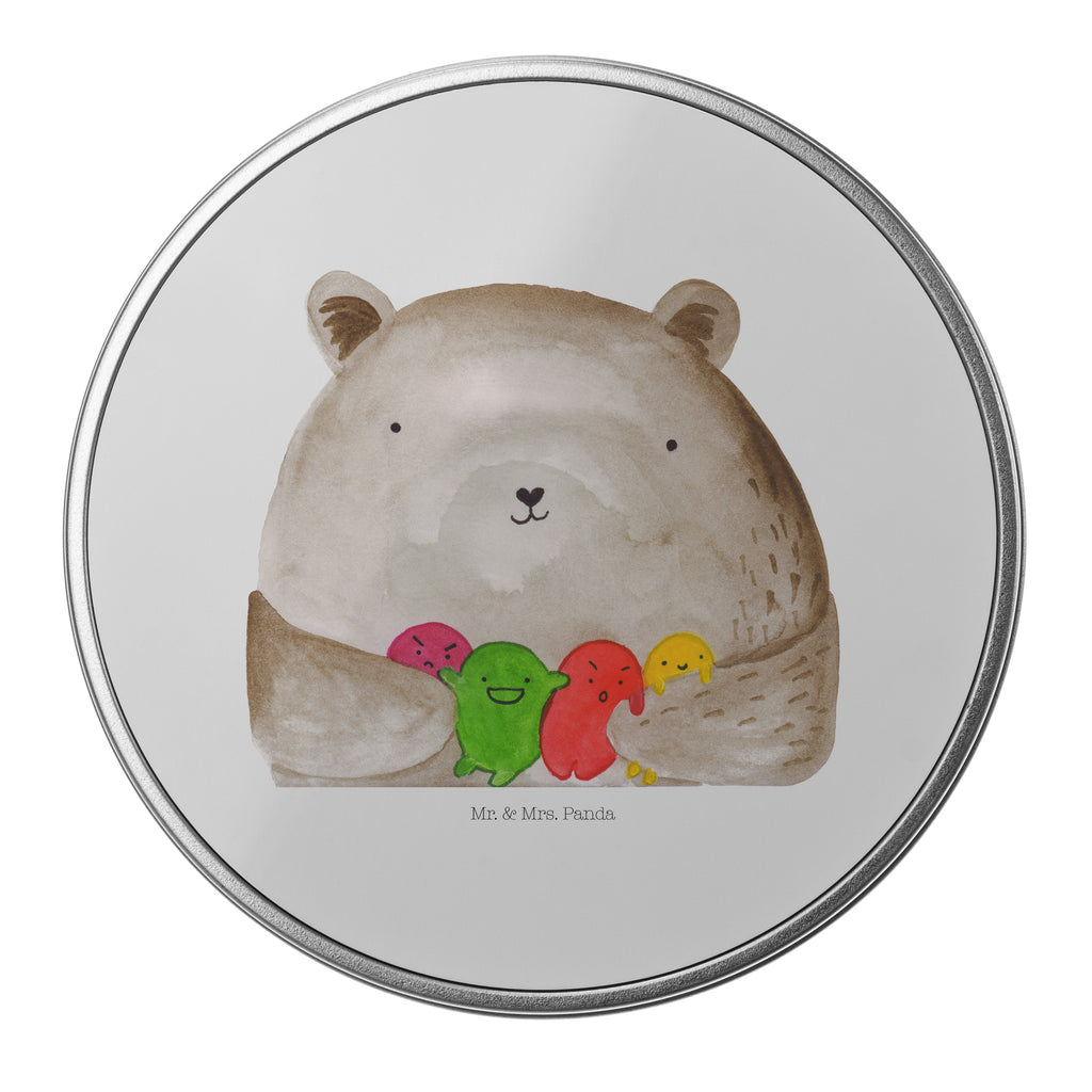 Blechdose rund Bär Gefühl Metalldose, Keksdose, Dose, Vorratsdose, Geschenkbox, Bär, Teddy, Teddybär, Wahnsinn, Verrückt, Durchgedreht