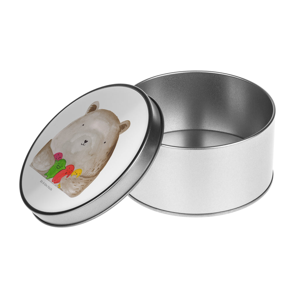 Blechdose rund Bär Gefühl Metalldose, Keksdose, Dose, Vorratsdose, Geschenkbox, Bär, Teddy, Teddybär, Wahnsinn, Verrückt, Durchgedreht
