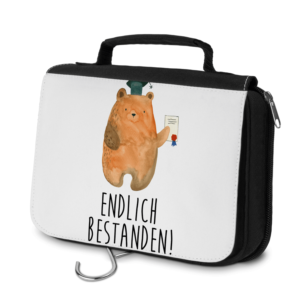 Kulturbeutel Prüfungsbär Kulturbeutel, Zum Aufhängen, Waschtasche, Kosmetiktasche, Damen, Herren, Aufbewahrungstasche, Schminktasche, Kosmetikbeutel, Organizer, Kulturtasche, Schminkutensil, Bär, Teddy, Teddybär, Abitur, Prüfungen, Prüfung bestanden, Abschluss, Zeugnis, Abschlusszeugnis