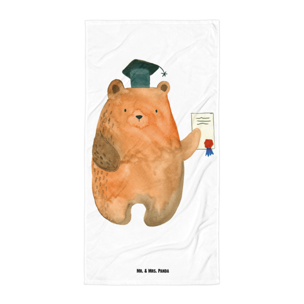 XL Badehandtuch Prüfungsbär Handtuch, Badetuch, Duschtuch, Strandtuch, Saunatuch, Bär, Teddy, Teddybär, Abitur, Prüfungen, Prüfung bestanden, Abschluss, Zeugnis, Abschlusszeugnis