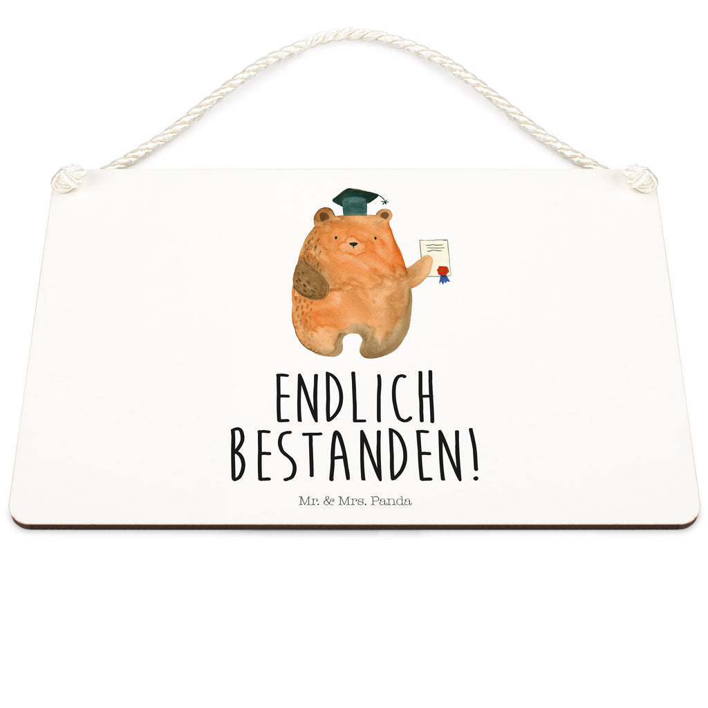 Deko Schild Prüfungsbär Dekoschild, Deko Schild, Schild, Tür Schild, Türschild, Holzschild, Wandschild, Wanddeko, Bär, Teddy, Teddybär, Abitur, Prüfungen, Prüfung bestanden, Abschluss, Zeugnis, Abschlusszeugnis