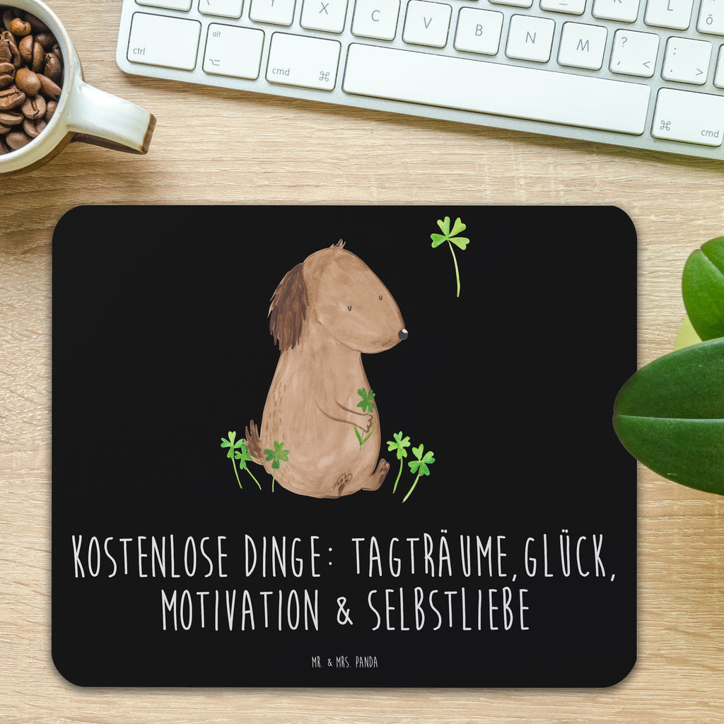 Mauspad Hund Kleeblatt Mousepad, Computer zubehör, Büroausstattung, PC Zubehör, Arbeitszimmer, Mauspad, Einzigartiges Mauspad, Designer Mauspad, Hund, Hundemotiv, Haustier, Hunderasse, Tierliebhaber, Hundebesitzer, Sprüche, Kleeblatt, Glück, Tagträume, Motivation, Neuanfang, Geschenk, Glücksbringer, Selbstliebe, Achtsamkeit