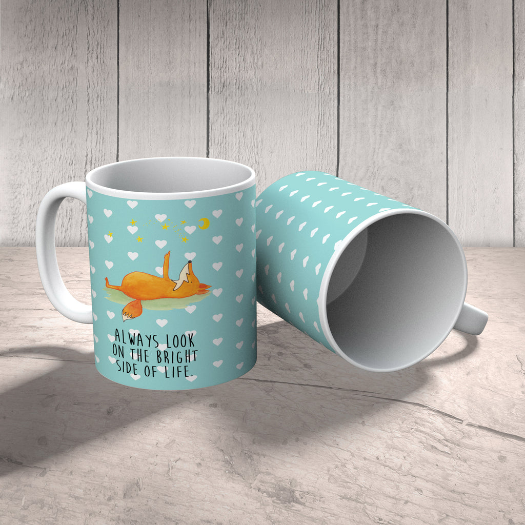 Tasse Fuchs Sterne Fuchs, Füchse, tröstende Worte, Spruch positiv, Spruch schön, Romantik, Always Look on the Bright Side of Life Becher, Kaffeetasse, Kaffeebecher, Tee, Frühstück, Büro  Fuchs
