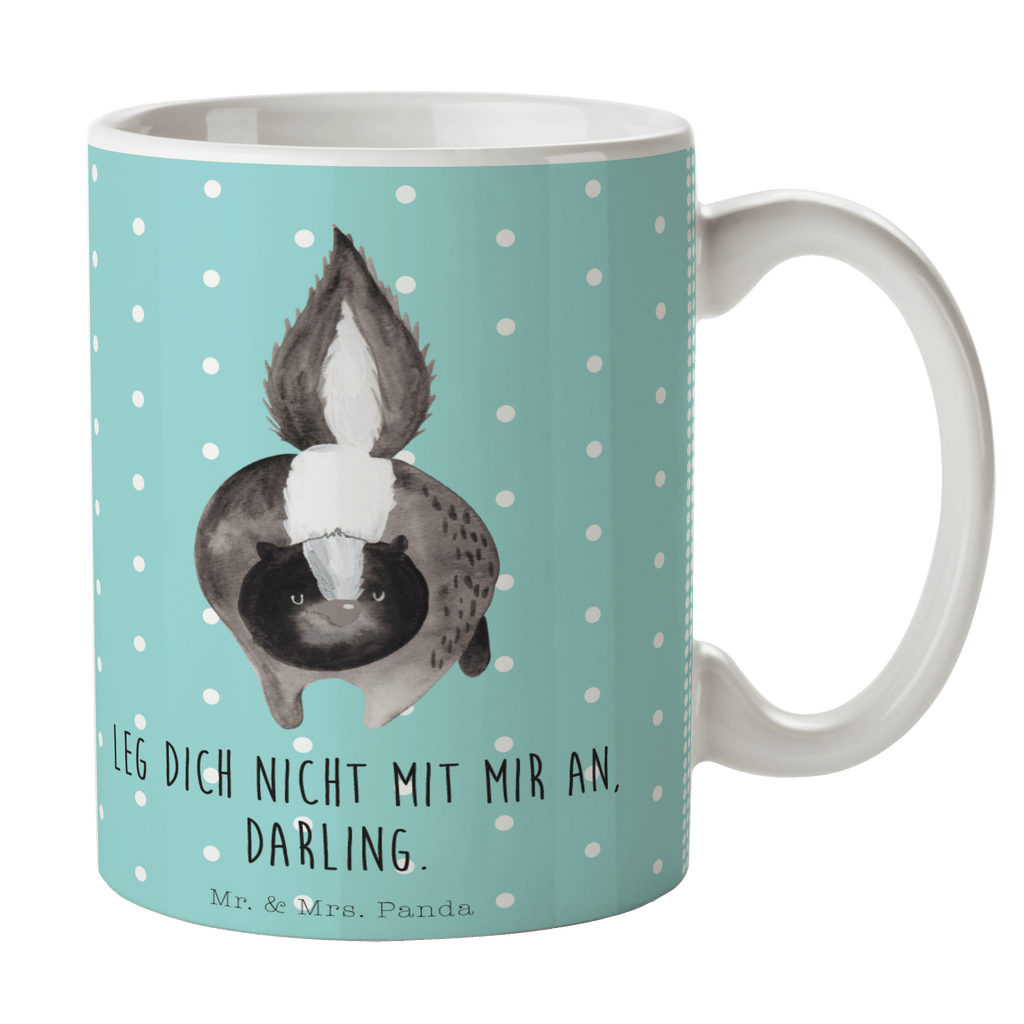 Tasse Stinktier Angriff Stinktier, Skunk, Wildtier, Raubtier, Stinker, Stinki, wütend, Drohung Becher, Kaffeetasse, Kaffeebecher, Tee, Frühstück, Büro  Stinktier, Skunk