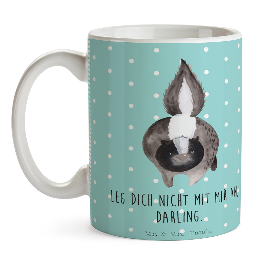 Tasse Stinktier Angriff Stinktier, Skunk, Wildtier, Raubtier, Stinker, Stinki, wütend, Drohung Becher, Kaffeetasse, Kaffeebecher, Tee, Frühstück, Büro  Stinktier, Skunk