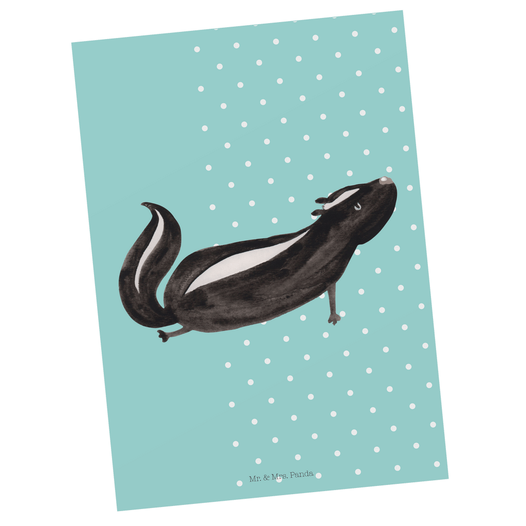 Postkarte Stinktier Yoga Geschenkkarte, Grußkarte, Karte, Einladung, Ansichtskarte, Geburtstagskarte, Einladungskarte, Stinktier, Skunk, Wildtier, Raubtier, Stinker, Stinki, Yoga, Namaste, Lebe, Liebe, Lache