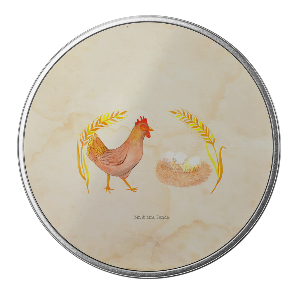 Blechdose rund Huhn stolz Metalldose, Keksdose, Dose, Vorratsdose, Geschenkbox, Bauernhof, Hoftiere, Landwirt, Landwirtin, Hahn, Henne, Hühner, Eier, Hof, Landleben, Motivation, Geburt, Magie, Spruch, Schwangerschaft