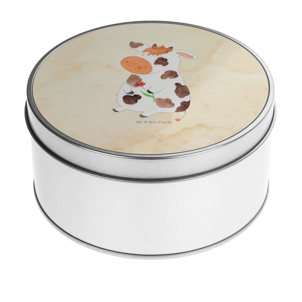 Blechdose rund Kuh Metalldose, Keksdose, Dose, Vorratsdose, Geschenkbox, Bauernhof, Hoftiere, Landwirt, Landwirtin, Kuh, Kühe, Träume, Flausen, Spruch, Magie, Motivtion, Hof, Milch, Milchkuh