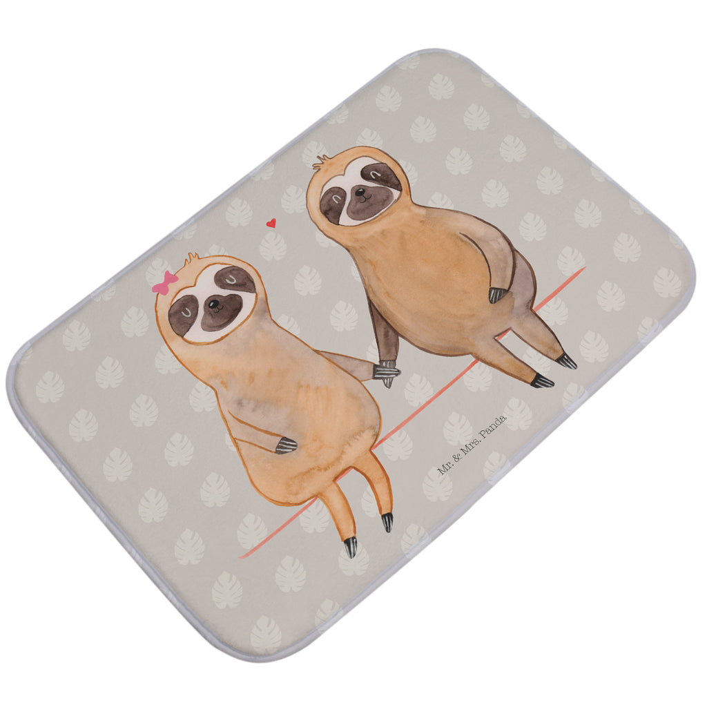 Badvorleger Faultier Pärchen Badematte, Badteppich, Duschvorleger, Badezimmerteppich, Badezimmermatte, Badvorleger, Duschmatte, Duschteppich, Faultier, Faultier Geschenk, Faultier Deko, Faultiere, faul, Lieblingstier, Liebe, Liebespaar, Faultierliebe, Faultierpärchen, verliebt, verlobt, gemeinsam, relaxen, Pärchen, Beziehung, Langsamkeit