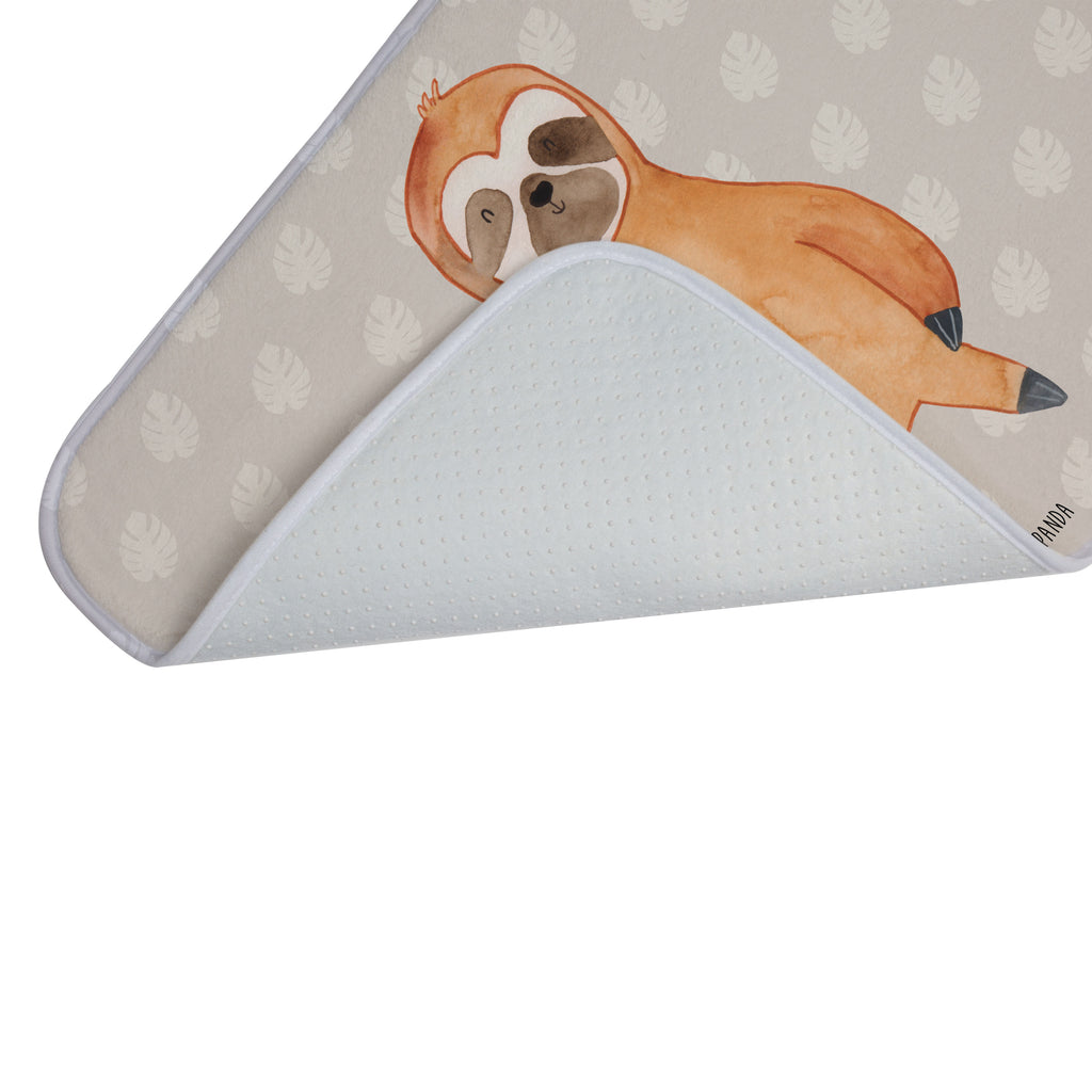 Badvorleger Faultier Zufrieden Badematte, Badteppich, Duschvorleger, Badezimmerteppich, Badezimmermatte, Badvorleger, Duschmatte, Duschteppich, Faultier, Faultier Geschenk, Faultier Deko, Faultiere, faul, Lieblingstier, Pause, relaxen, Glück, glücklich, zufrieden, happy, Zufriedenheit, Gelassenheit, Ruhe, Frieden