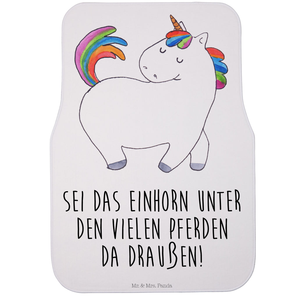 Fahrer Autofußmatte Einhorn stolzierend Autofußmatten, Fußmatte Auto, Fahrer, Schmutzmatte Auto, Einhorn, Einhörner, Einhorn Deko, Pegasus, Unicorn, stolz, anders, bunt, Pferd, Reiter, Reiten, Freundin, Geschenk