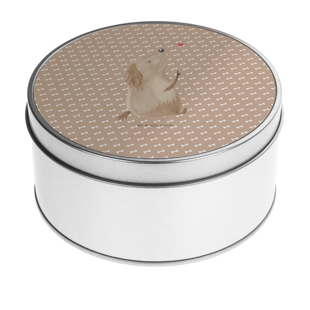 Blechdose rund Hund Liebe Metalldose, Keksdose, Dose, Vorratsdose, Geschenkbox, Hund, Hundemotiv, Haustier, Hunderasse, Tierliebhaber, Hundebesitzer, Sprüche, Liebe, Hundeglück, Hundeliebe, Hunde, Frauchen