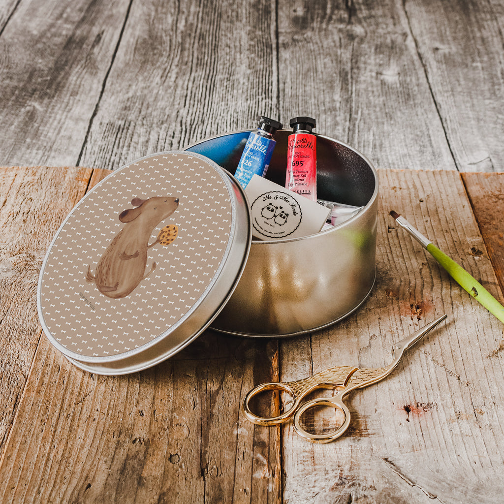 Blechdose rund Hund Keks Metalldose, Keksdose, Dose, Vorratsdose, Geschenkbox, Hund, Hundemotiv, Haustier, Hunderasse, Tierliebhaber, Hundebesitzer, Sprüche, Hundekekse, Leckerli, Hundeleckerli, Hundesnacks
