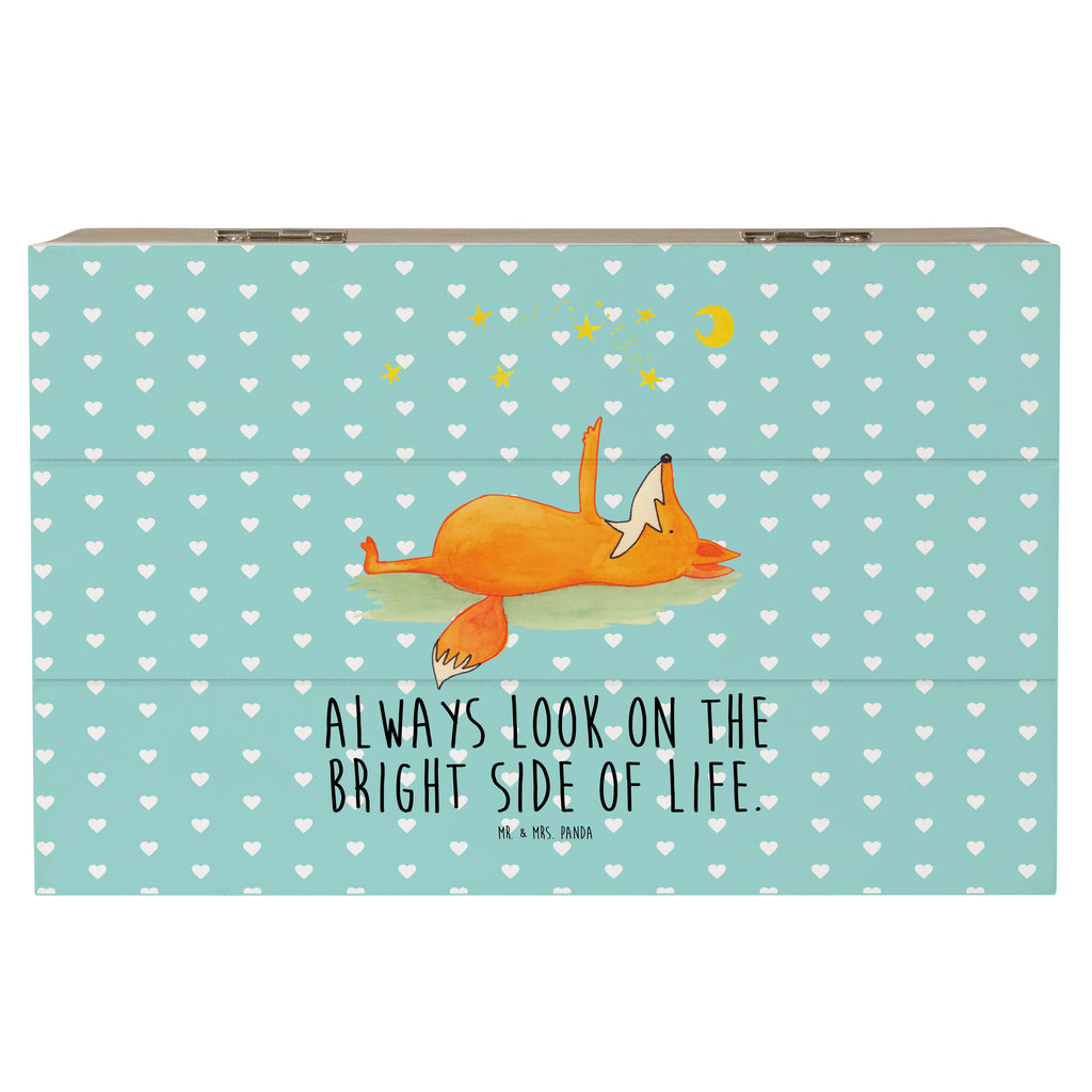 Holzkiste Fuchs Sterne Holzkiste, Kiste, Schatzkiste, Truhe, Schatulle, XXL, Erinnerungsbox, Erinnerungskiste, Dekokiste, Aufbewahrungsbox, Fuchs, Füchse, tröstende Worte, Spruch positiv, Spruch schön, Romantik, Always Look on the Bright Side of Life