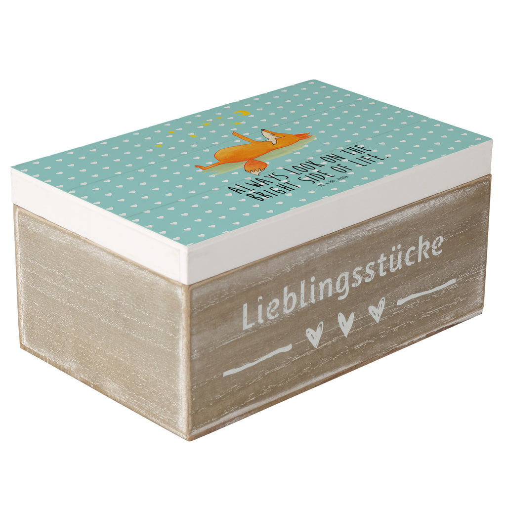 Holzkiste Fuchs Sterne Holzkiste, Kiste, Schatzkiste, Truhe, Schatulle, XXL, Erinnerungsbox, Erinnerungskiste, Dekokiste, Aufbewahrungsbox, Fuchs, Füchse, tröstende Worte, Spruch positiv, Spruch schön, Romantik, Always Look on the Bright Side of Life