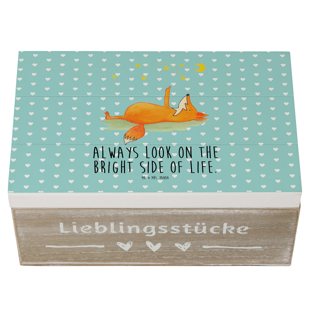 Holzkiste Fuchs Sterne Holzkiste, Kiste, Schatzkiste, Truhe, Schatulle, XXL, Erinnerungsbox, Erinnerungskiste, Dekokiste, Aufbewahrungsbox, Fuchs, Füchse, tröstende Worte, Spruch positiv, Spruch schön, Romantik, Always Look on the Bright Side of Life