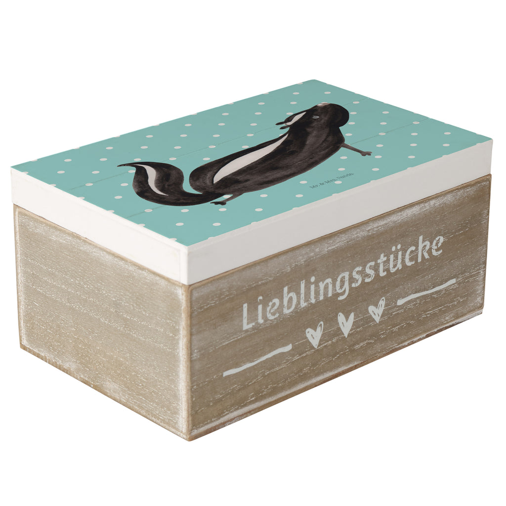 Holzkiste Stinktier Yoga Holzkiste, Kiste, Schatzkiste, Truhe, Schatulle, XXL, Erinnerungsbox, Erinnerungskiste, Dekokiste, Aufbewahrungsbox, Stinktier, Skunk, Wildtier, Raubtier, Stinker, Stinki, Yoga, Namaste, Lebe, Liebe, Lache