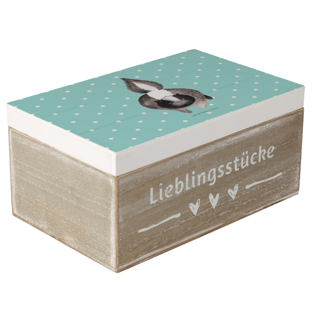 Holzkiste Stinktier Angriff Holzkiste, Kiste, Schatzkiste, Truhe, Schatulle, XXL, Erinnerungsbox, Erinnerungskiste, Dekokiste, Aufbewahrungsbox, Stinktier, Skunk, Wildtier, Raubtier, Stinker, Stinki, wütend, Drohung