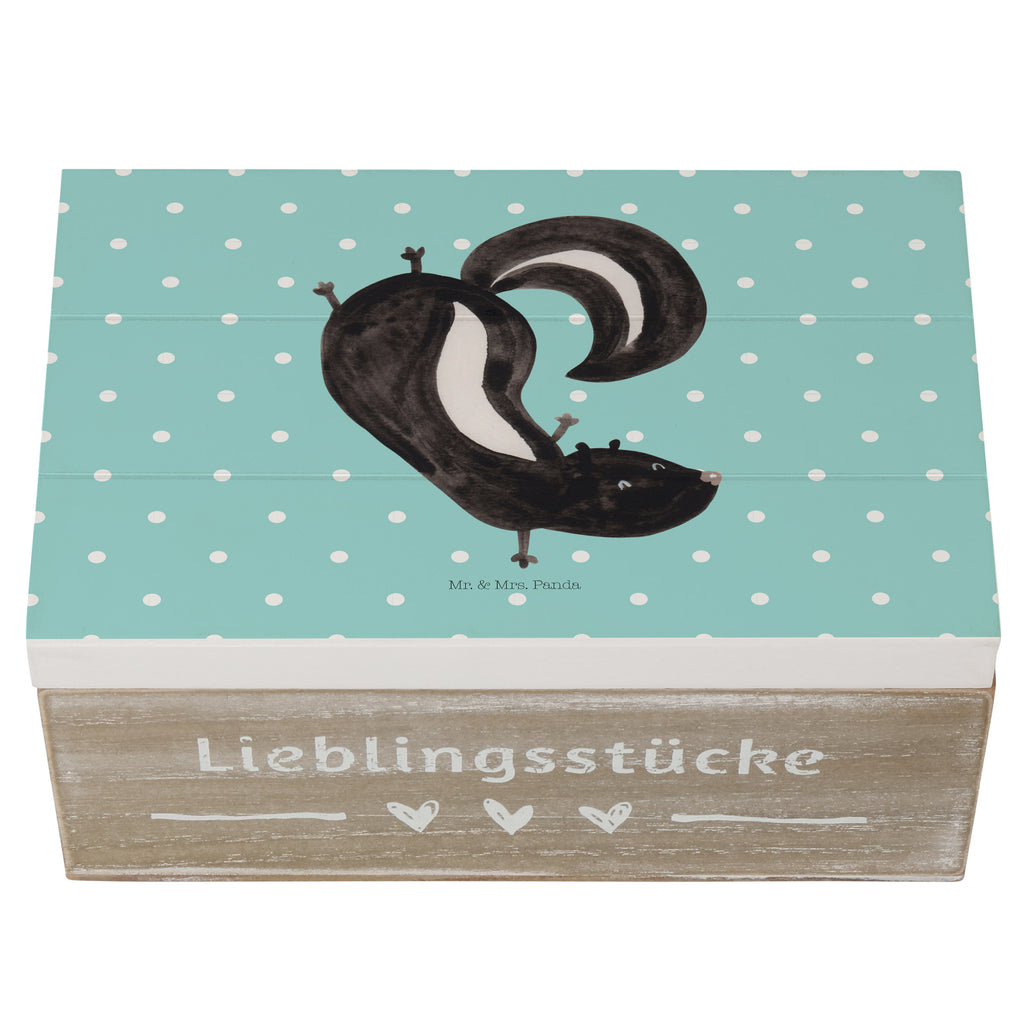 Holzkiste Stinktier Handstand Holzkiste, Kiste, Schatzkiste, Truhe, Schatulle, XXL, Erinnerungsbox, Erinnerungskiste, Dekokiste, Aufbewahrungsbox, Stinktier, Skunk, Wildtier, Raubtier, Stinker, Stinki, Spielplatz, verpielt, Kind