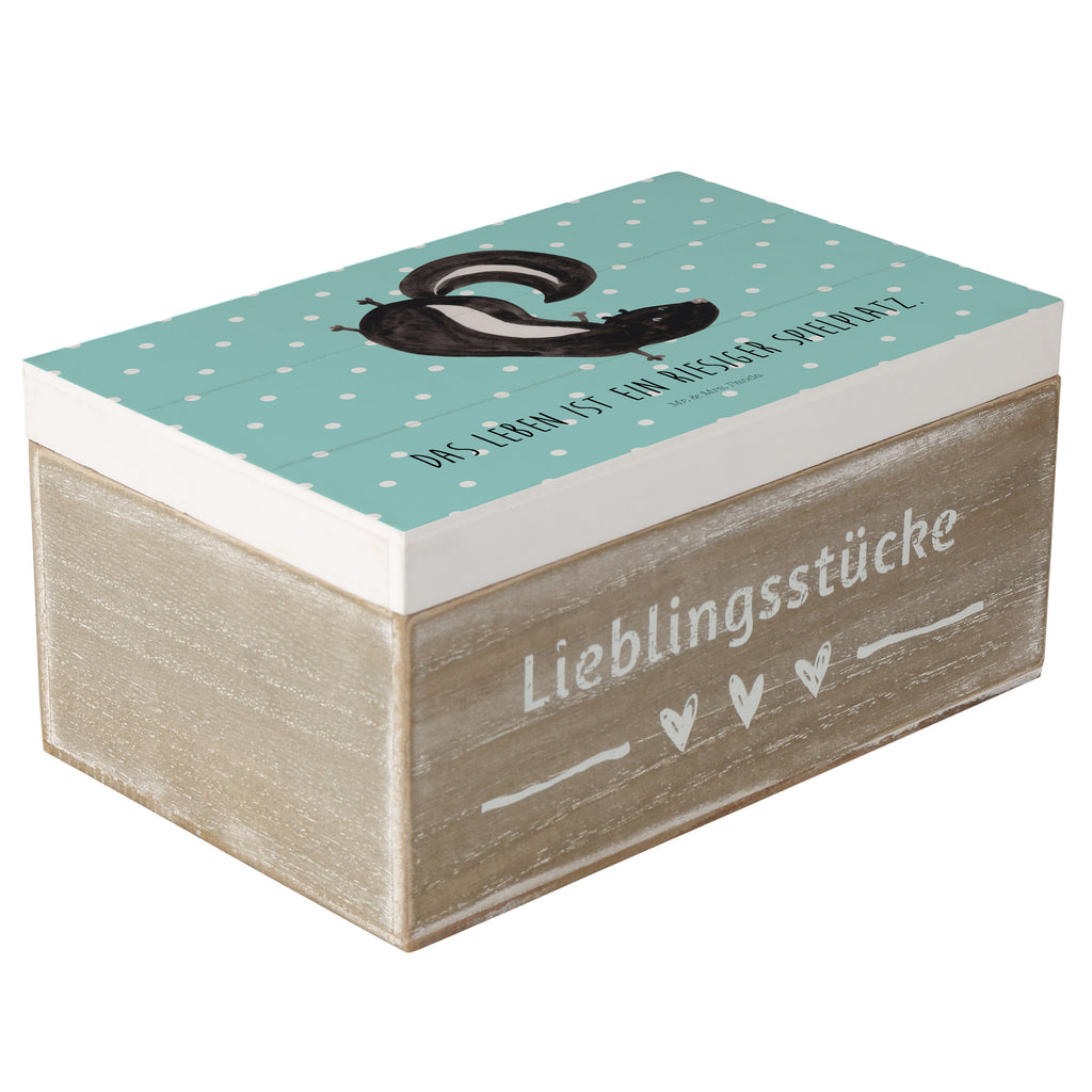 Holzkiste Stinktier Handstand Holzkiste, Kiste, Schatzkiste, Truhe, Schatulle, XXL, Erinnerungsbox, Erinnerungskiste, Dekokiste, Aufbewahrungsbox, Stinktier, Skunk, Wildtier, Raubtier, Stinker, Stinki, Spielplatz, verpielt, Kind
