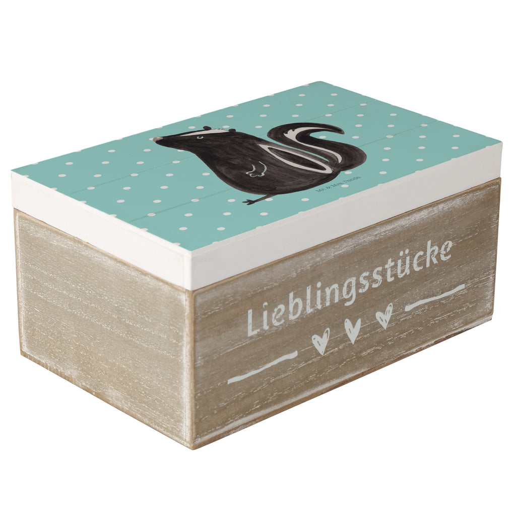 Holzkiste Stinktier sitzend Holzkiste, Kiste, Schatzkiste, Truhe, Schatulle, XXL, Erinnerungsbox, Erinnerungskiste, Dekokiste, Aufbewahrungsbox, Stinktier, Skunk, Wildtier, Raubtier, Stinker, Stinki, Spruch, Büro, Recht, Besserwisser