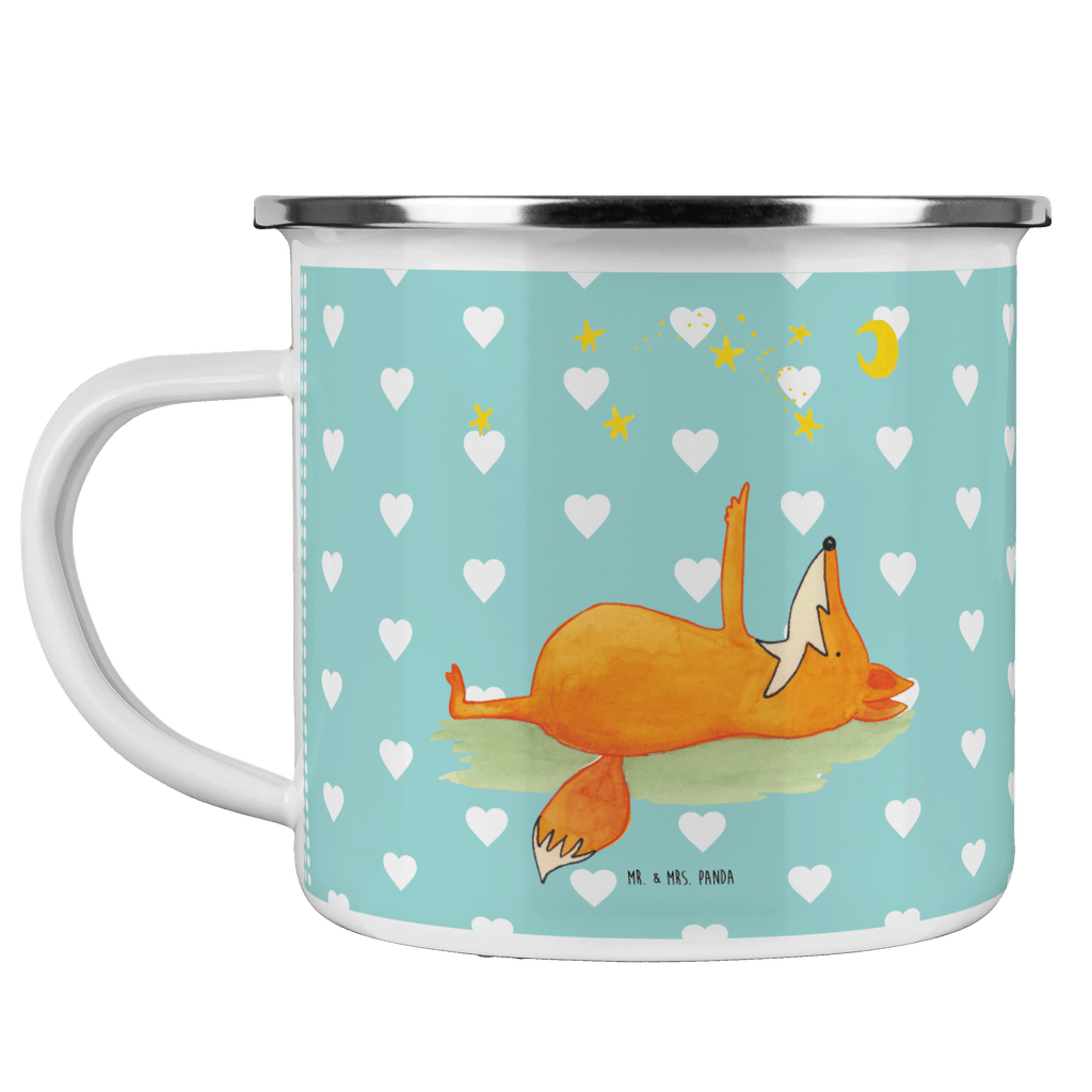 Camping Emaille Tasse Fuchs Sterne Campingtasse, Trinkbecher, Metalltasse, Outdoor Tasse, Emaille Trinkbecher, Blechtasse Outdoor, Emaille Campingbecher, Edelstahl Trinkbecher, Metalltasse für Camping, Kaffee Blechtasse, Camping Tasse Metall, Fuchs, Füchse, tröstende Worte, Spruch positiv, Spruch schön, Romantik, Always Look on the Bright Side of Life
