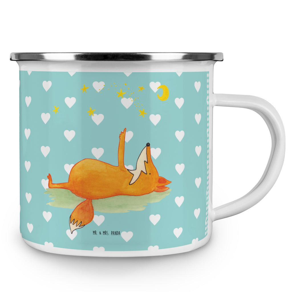 Camping Emaille Tasse Fuchs Sterne Campingtasse, Trinkbecher, Metalltasse, Outdoor Tasse, Emaille Trinkbecher, Blechtasse Outdoor, Emaille Campingbecher, Edelstahl Trinkbecher, Metalltasse für Camping, Kaffee Blechtasse, Camping Tasse Metall, Fuchs, Füchse, tröstende Worte, Spruch positiv, Spruch schön, Romantik, Always Look on the Bright Side of Life