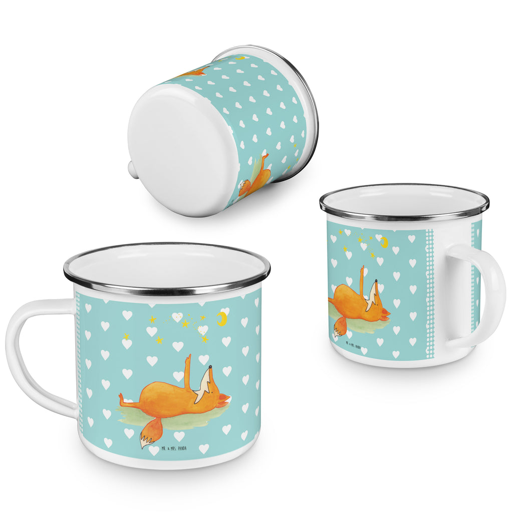 Camping Emaille Tasse Fuchs Sterne Campingtasse, Trinkbecher, Metalltasse, Outdoor Tasse, Emaille Trinkbecher, Blechtasse Outdoor, Emaille Campingbecher, Edelstahl Trinkbecher, Metalltasse für Camping, Kaffee Blechtasse, Camping Tasse Metall, Fuchs, Füchse, tröstende Worte, Spruch positiv, Spruch schön, Romantik, Always Look on the Bright Side of Life