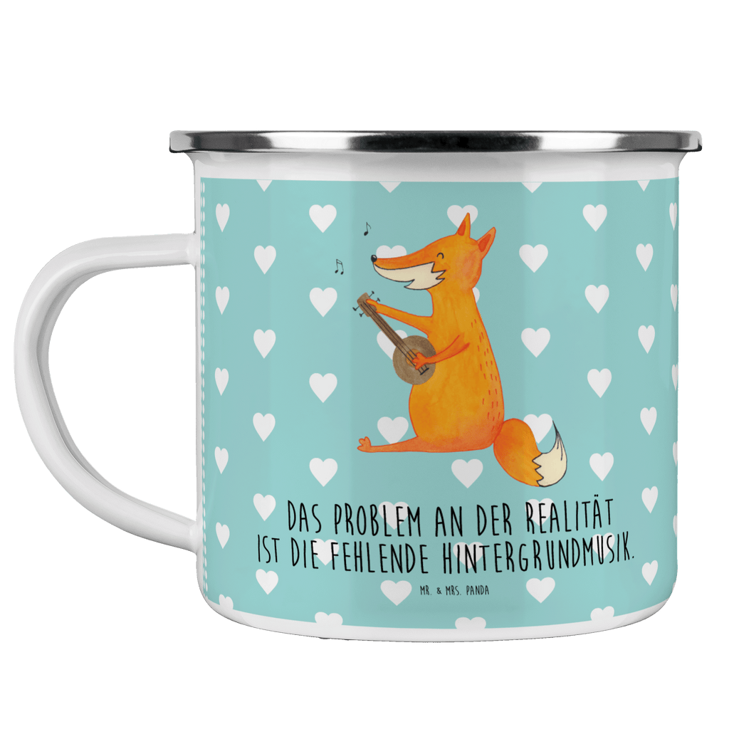 Camping Emaille Tasse Fuchs Gitarre Campingtasse, Trinkbecher, Metalltasse, Outdoor Tasse, Emaille Trinkbecher, Blechtasse Outdoor, Emaille Campingbecher, Edelstahl Trinkbecher, Metalltasse für Camping, Kaffee Blechtasse, Camping Tasse Metall, Fuchs, Füchse, Geschenk Musiker, Musik Spruch, Musikerin, Sänger, Sängerin, Gitarre