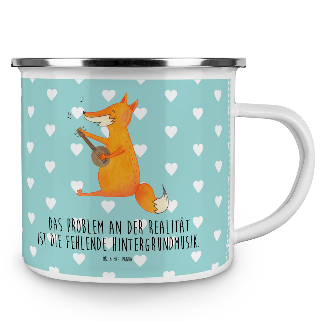 Camping Emaille Tasse Fuchs Gitarre Campingtasse, Trinkbecher, Metalltasse, Outdoor Tasse, Emaille Trinkbecher, Blechtasse Outdoor, Emaille Campingbecher, Edelstahl Trinkbecher, Metalltasse für Camping, Kaffee Blechtasse, Camping Tasse Metall, Fuchs, Füchse, Geschenk Musiker, Musik Spruch, Musikerin, Sänger, Sängerin, Gitarre