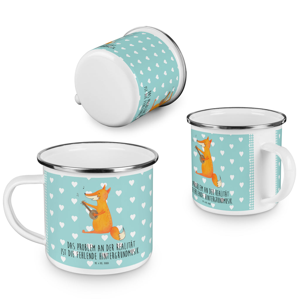 Camping Emaille Tasse Fuchs Gitarre Campingtasse, Trinkbecher, Metalltasse, Outdoor Tasse, Emaille Trinkbecher, Blechtasse Outdoor, Emaille Campingbecher, Edelstahl Trinkbecher, Metalltasse für Camping, Kaffee Blechtasse, Camping Tasse Metall, Fuchs, Füchse, Geschenk Musiker, Musik Spruch, Musikerin, Sänger, Sängerin, Gitarre