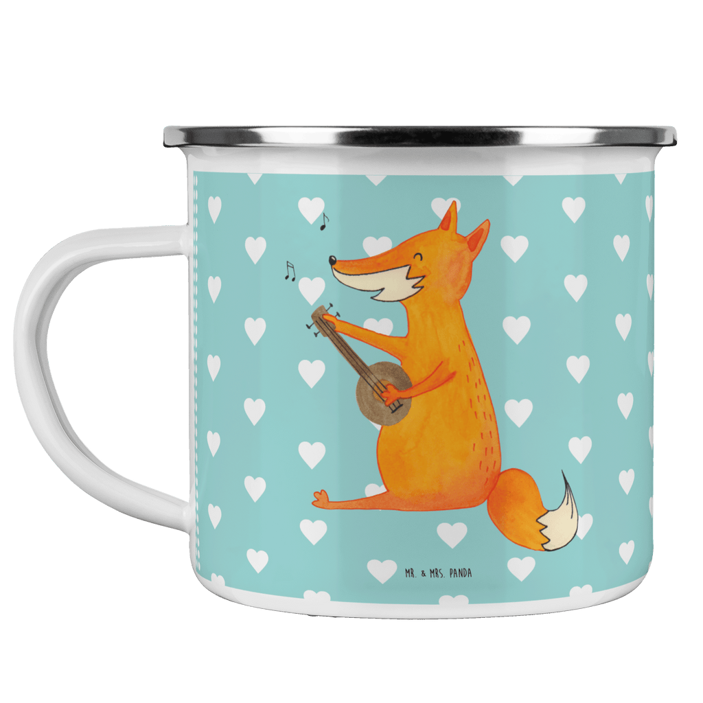 Camping Emaille Tasse Fuchs Gitarre Campingtasse, Trinkbecher, Metalltasse, Outdoor Tasse, Emaille Trinkbecher, Blechtasse Outdoor, Emaille Campingbecher, Edelstahl Trinkbecher, Metalltasse für Camping, Kaffee Blechtasse, Camping Tasse Metall, Fuchs, Füchse, Geschenk Musiker, Musik Spruch, Musikerin, Sänger, Sängerin, Gitarre