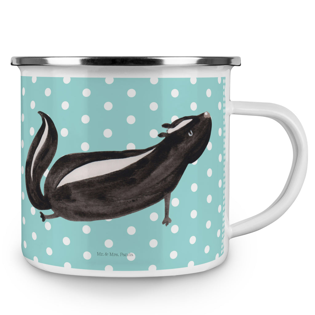 Camping Emaille Tasse Stinktier Yoga Campingtasse, Trinkbecher, Metalltasse, Outdoor Tasse, Emaille Trinkbecher, Blechtasse Outdoor, Emaille Campingbecher, Edelstahl Trinkbecher, Metalltasse für Camping, Kaffee Blechtasse, Camping Tasse Metall, Stinktier, Skunk, Wildtier, Raubtier, Stinker, Stinki, Yoga, Namaste, Lebe, Liebe, Lache