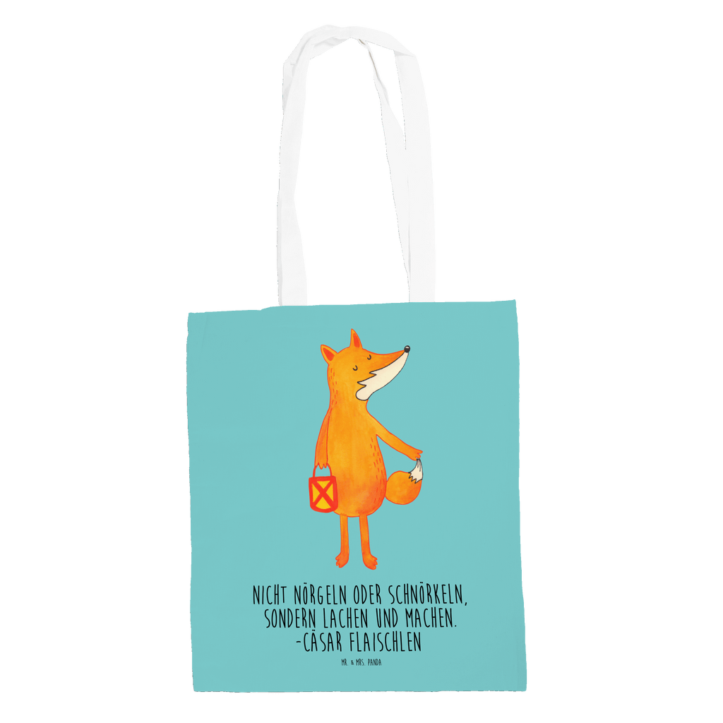 Tragetasche Fuchs Laterne Beuteltasche, Beutel, Einkaufstasche, Jutebeutel, Stoffbeutel, Fuchs, Füchse, Spruch trösten, Liebeskummer Spruch, Laterne, Sankt Martin, Laternenumzug, Aufmuntern, Cäsar Otto Hugo Flaischlen